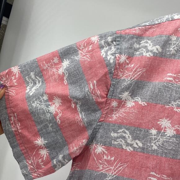 MOLOKAI Hawaiian Shirt Button Down Short Sleeve Striped vacation size XL - Picture 6 of 8